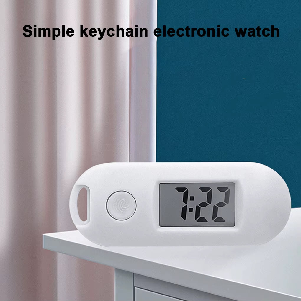 Digital Electronic Watch Keychain Luminous Function Practical Gifts Digital Electronic Pocket Watch