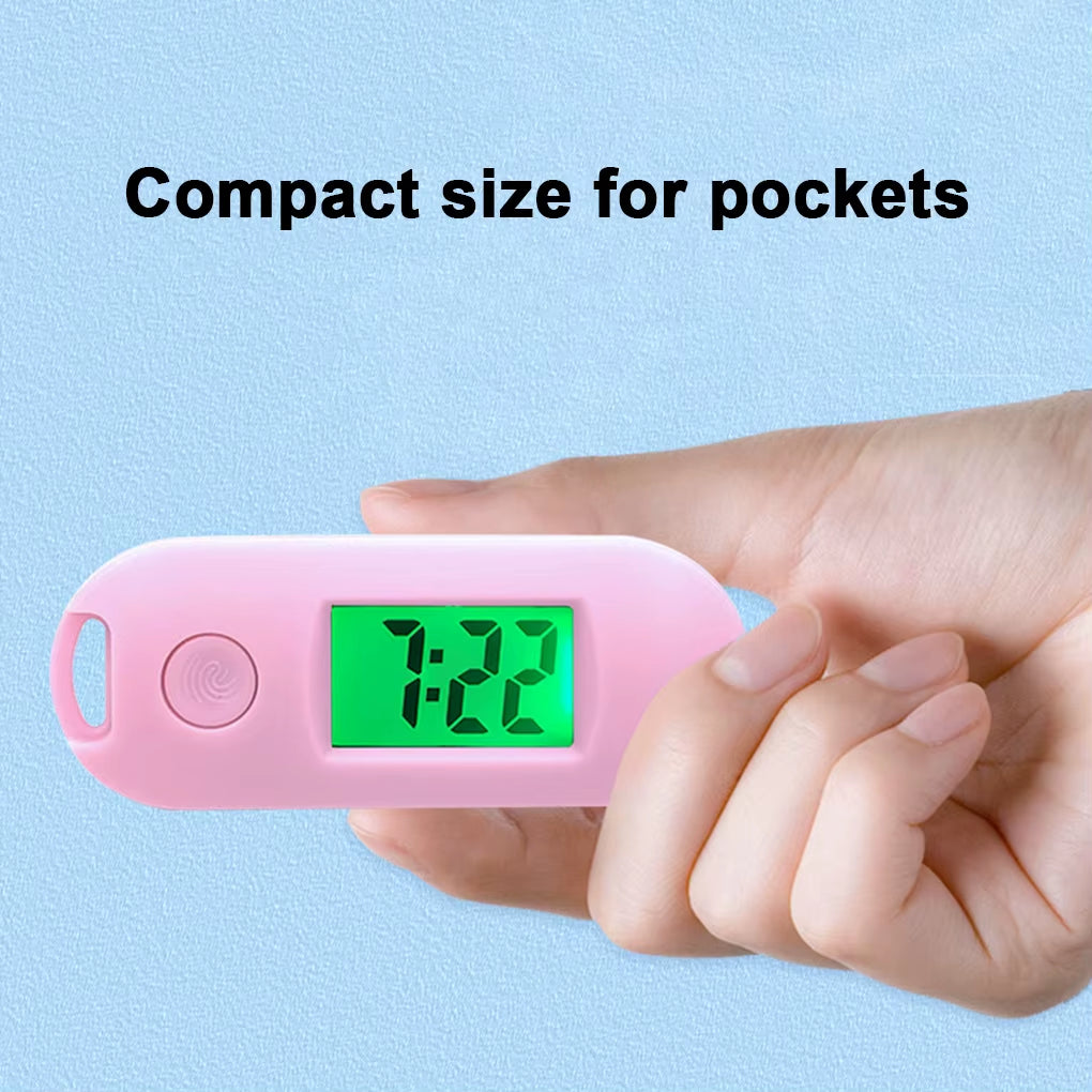 Digital Electronic Watch Keychain Luminous Function Practical Gifts Digital Electronic Pocket Watch