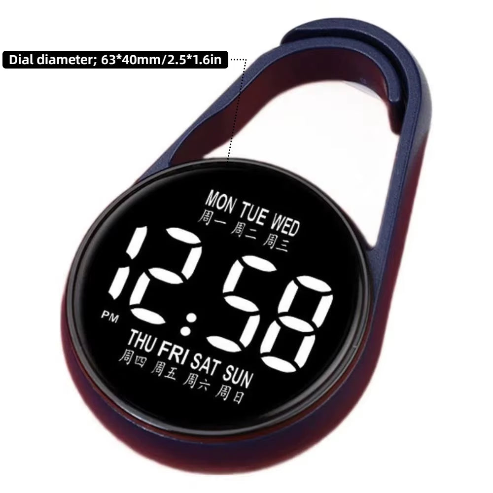 LED Electronic Hanging Watch Night Light Digital Electronic Hanging Watch Pocket Watch