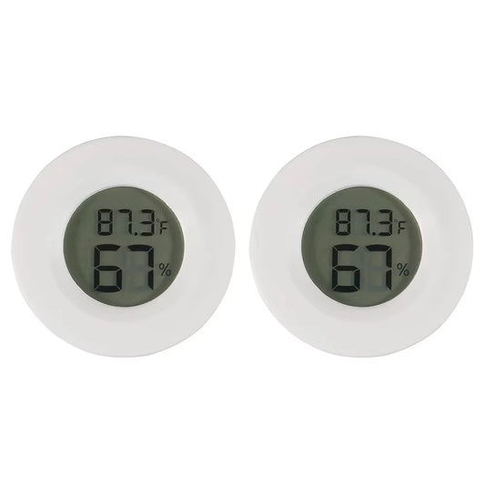 2/4 Pcs Mini Hygrometer Thermometer Fahrenheit or Celsius Meter Digital LCD Monitor Indoor Room round Humidity Temperature Gauge