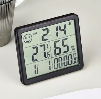 Thermometer Hygrometer Automatic Electronic Temperature Humidity Monitor Clock Large Screen Electronic Hygrometer Thermometer